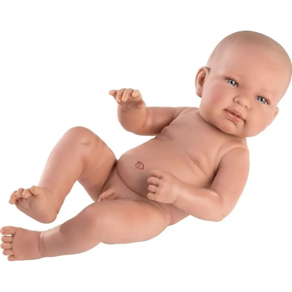 Llorens: 38cm-es újszülött lány baba rózsaszín hálózsákkal (GXP-896943)