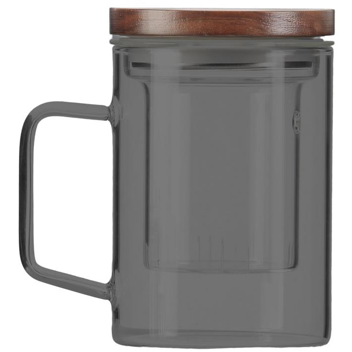 Vialli Design Üveg, SOHO, 350 ml, grafit_9361, infúzorral (N/A)