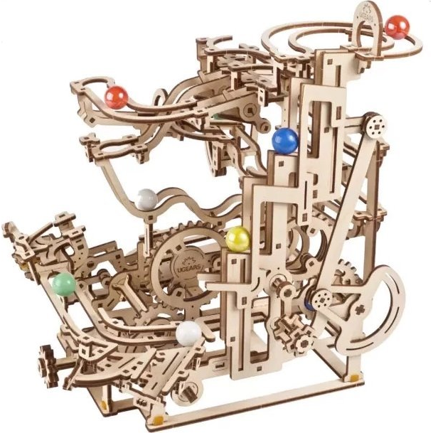 UGEARS Emeletes golyópálya - mechanikus modell (4820184121393)