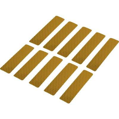 Ragasztócsík, sárga, (H x Sz) 100 mm x 25 mm, tartalom: 10 db, Conrad Components RTS (1563964)
