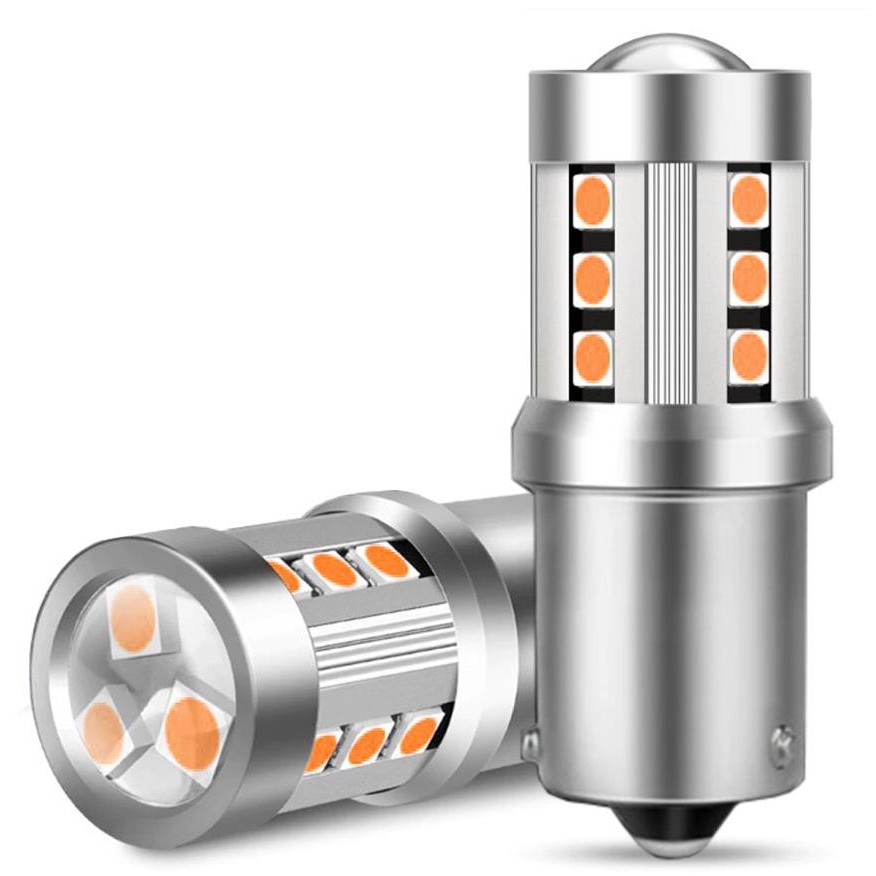 SEFIS LED izzó PY21W BA15S 15SMD 3,5 W narancssárga (1833-SM-12128OR)