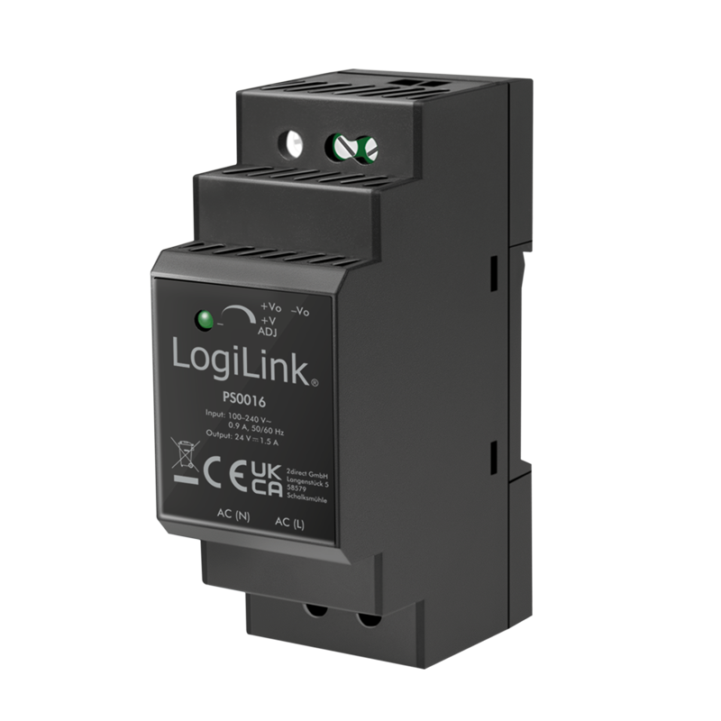 Logilink DIN-sínes tápegység 36 W / 24 V (PS0016) (PS0016)