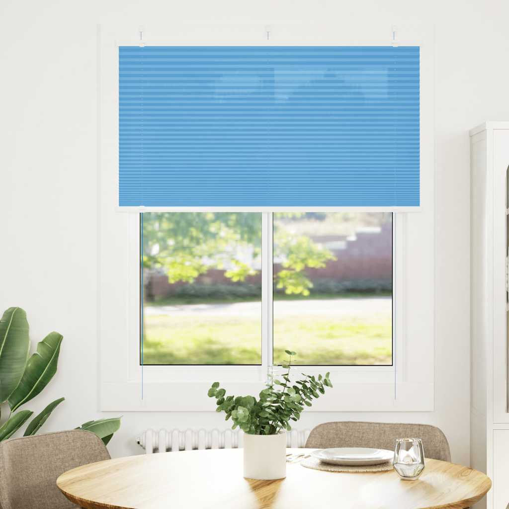 pliszírozott redőny kék 110x100 cm szövetszélesség 109,4 cm (4015179)