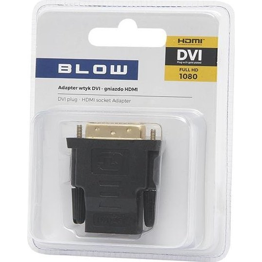 Adapter AV Blow PRZEJŚCIE ADAPTER Z WTYK DVI NA GNIAZDO HDMI 1080P
