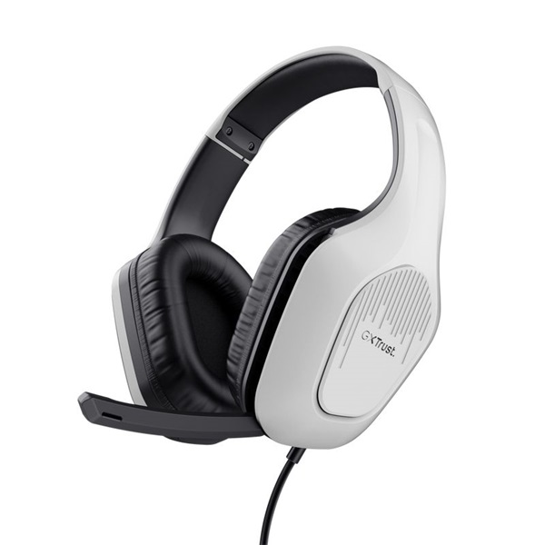 Trust GXT 415PS Zirox PS5 – геймърски слушалки с микрофон в бял цвят