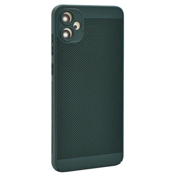 Gigapack Samsung Galaxy A05 (SM-A055F) légáteresztő, lyukacsos műanyag tok sötétzöld (GP-151564) (GP-151564)