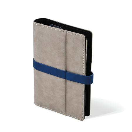 Saturnus 225 95x171mm Műbőr gyűrűs kalendárium - Szürke/Kék (25SM225-005)