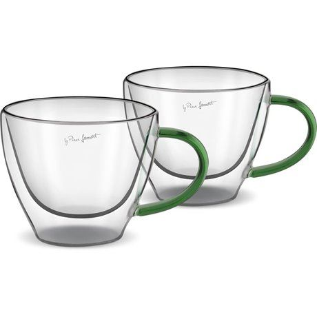 Lamart LT9115 Vaso cappuccino pohárkészlet zöld füllel 190ml, 2db (LT9115)