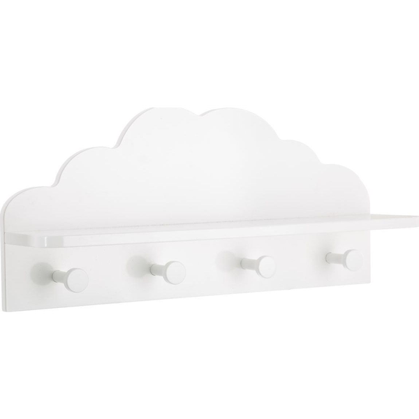 Perchero Pared Nube Blanco
