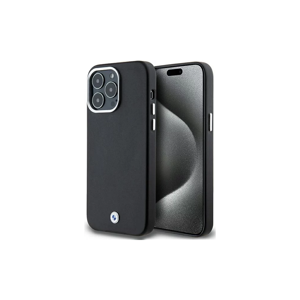 BMW Signature Wrapped Metal Apple iPhone 15 Pro Max MagSafe Tok - Fekete (BMHMP15X23PUFWK)
