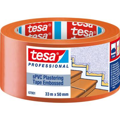 Tesa SPVC EMBOSSED (67001-00003-00) Pucolószalag ® Professional Narancs (H x Sz) 33 m x 50 mm 1 db (67001-00003-00)