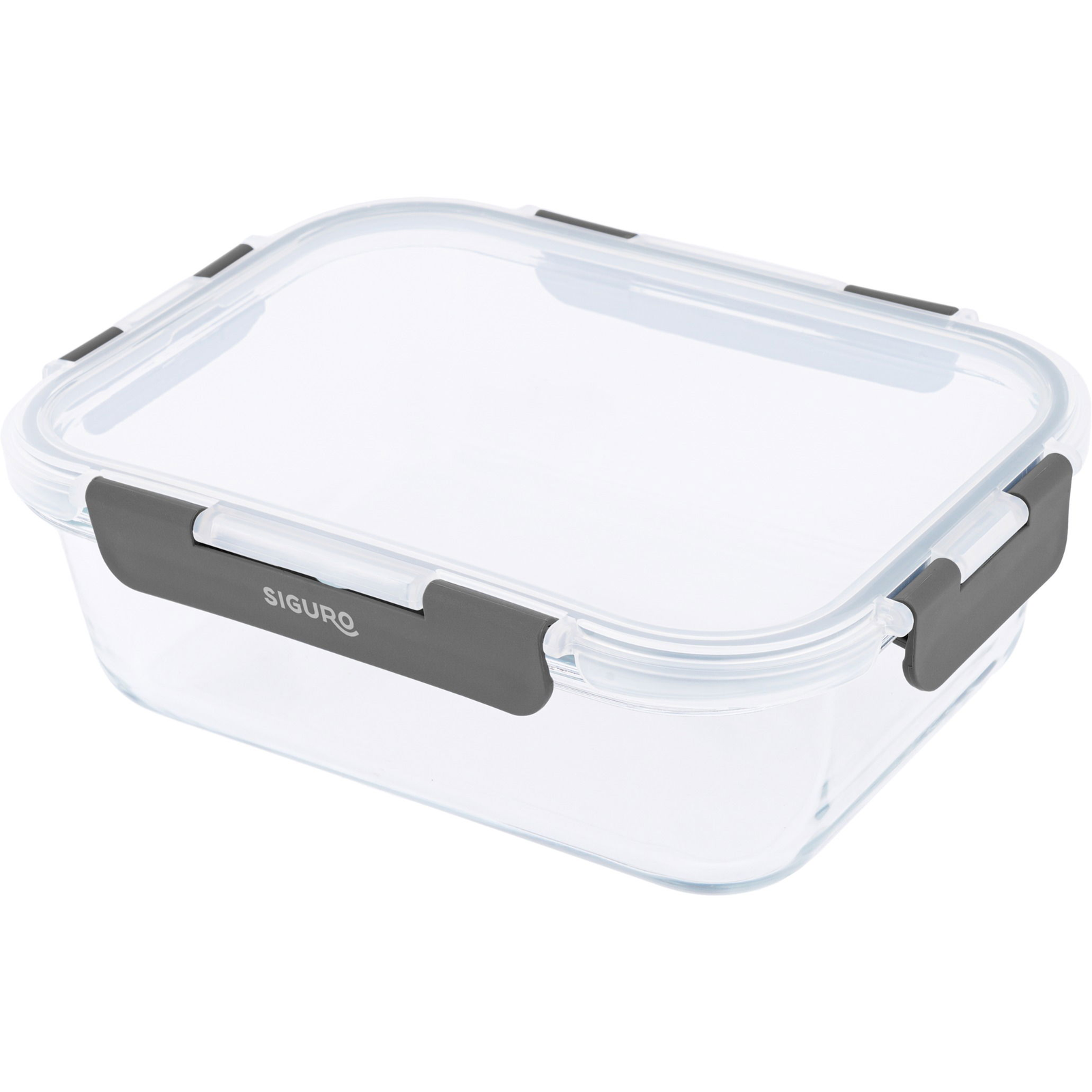 Siguro Glass Seal élelmiszertároló edény 1,5 l, 7,5 x 23,5 x 18 cm (SGR-FO-G215Y)