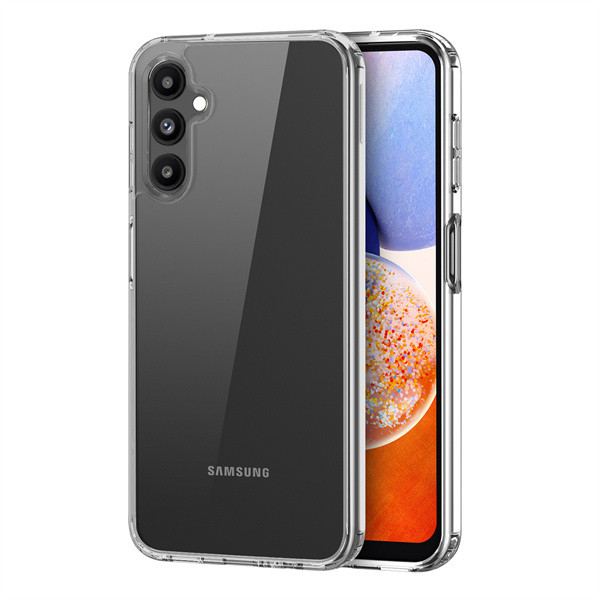 Samsung Galaxy A14 4G / A14 5G SM-A145F / A146B, Műanyag hátlap védőtok + szilikon keret, Dux Ducis Clin, átlátszó (RS135007)