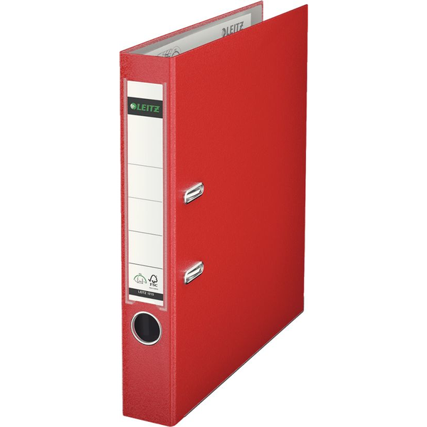 Leitz 180° Plastic Lever Arch File raccoglitore ad anelli A4 Rosso