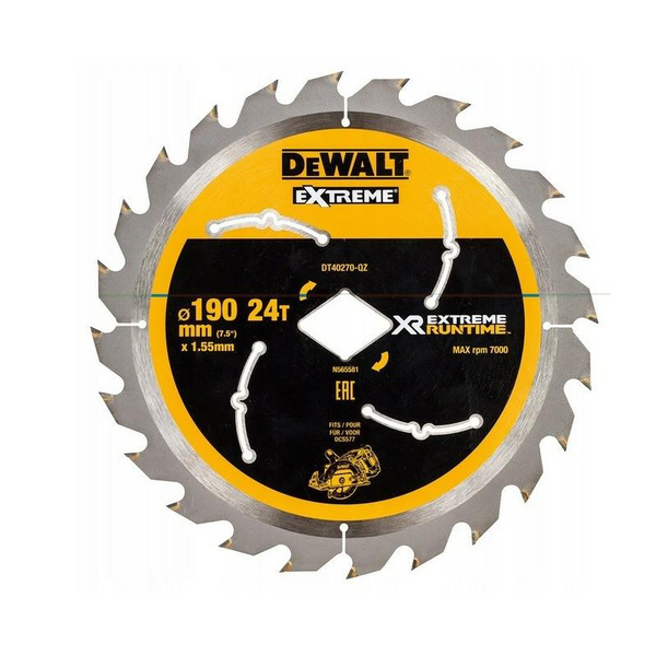 Vágótárcsa DeWale Extreme DT40270-QZ 190 mm