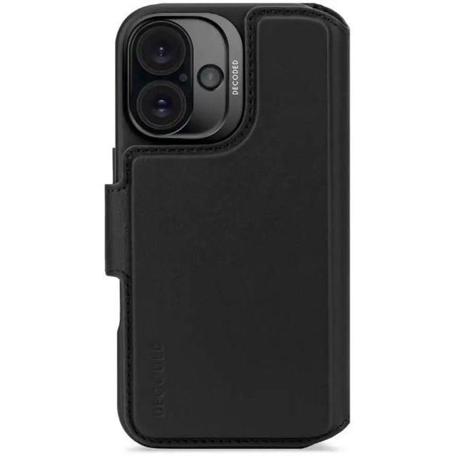 Decoded Leather Detachable Wallet black iPhone 16 tok (D25IPO16DW5BK)