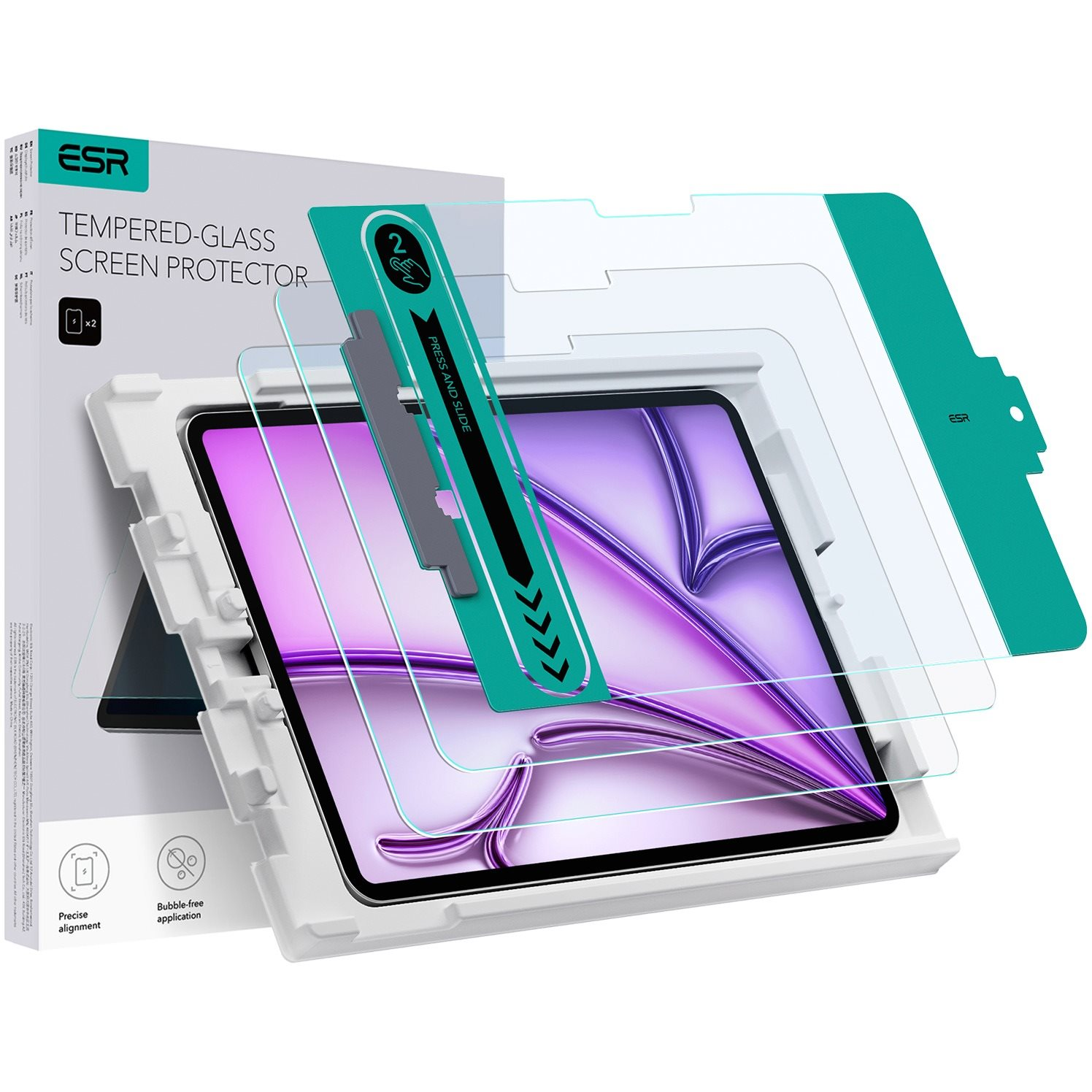 ESR Tempered-Glass Screen Protector, Compatible with iPad Air 13 (2024), 2 Pack üvegfólia (1E1080102)