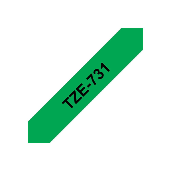 Brother laminated tape TZe-731 - Black on green