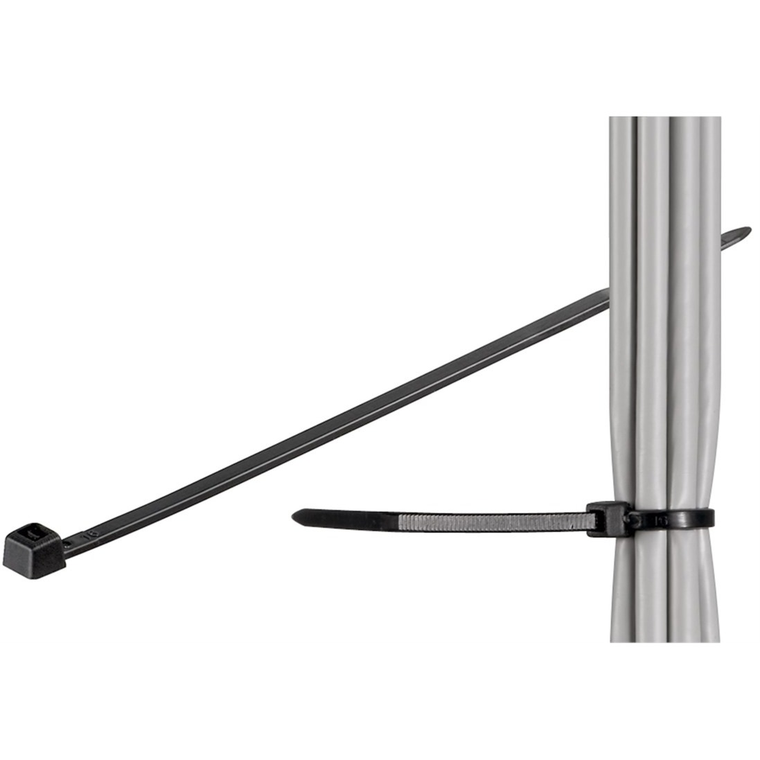 Goobay 17069 kábel kötegelő 200 x 2,5mm - Fekete (100db/csomag) (17069)