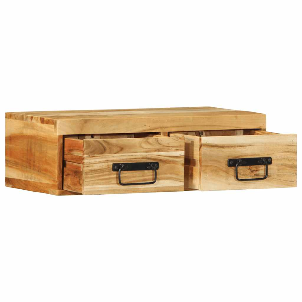 tömör akácfa falra szerelhető TV-szekrény 60x30x19 cm (4017460)