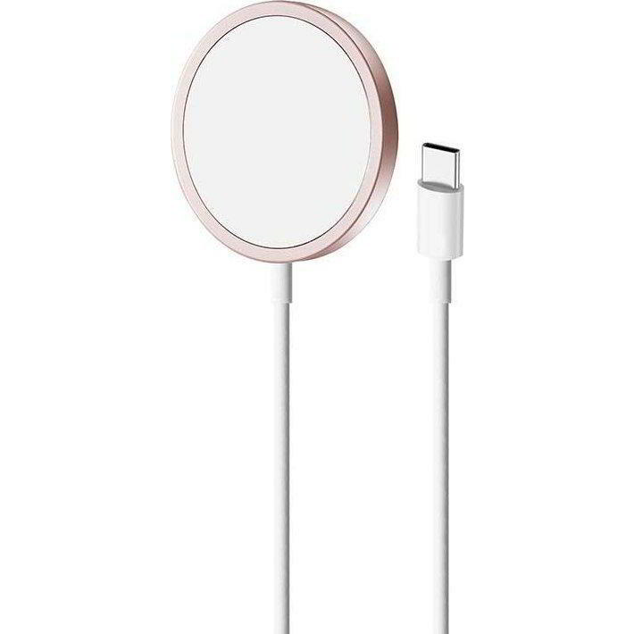 Puro MagSafe Wireless Qi töltő - Rózsaszín (15W) (CUSBCMAG1ROSE)