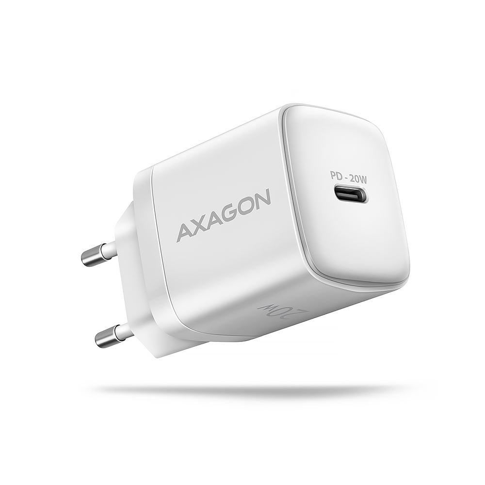 Axagon ACU-PD20W PD3.0 & QC4+ 1xUSB-C hálózati töltő 20W fehér (ACU-PD20W)