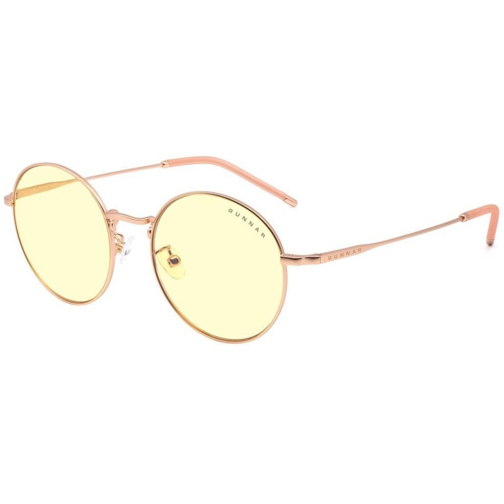 GUNNAR Ellipse Rosegold, borostyánszín lencse (ELL-10701)