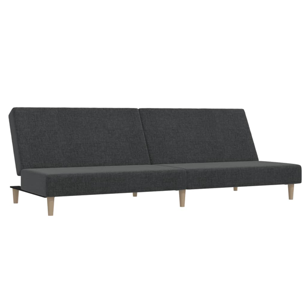 Sofá Cama De 2 Plazas Tela Gris Oscuro Vidaxl