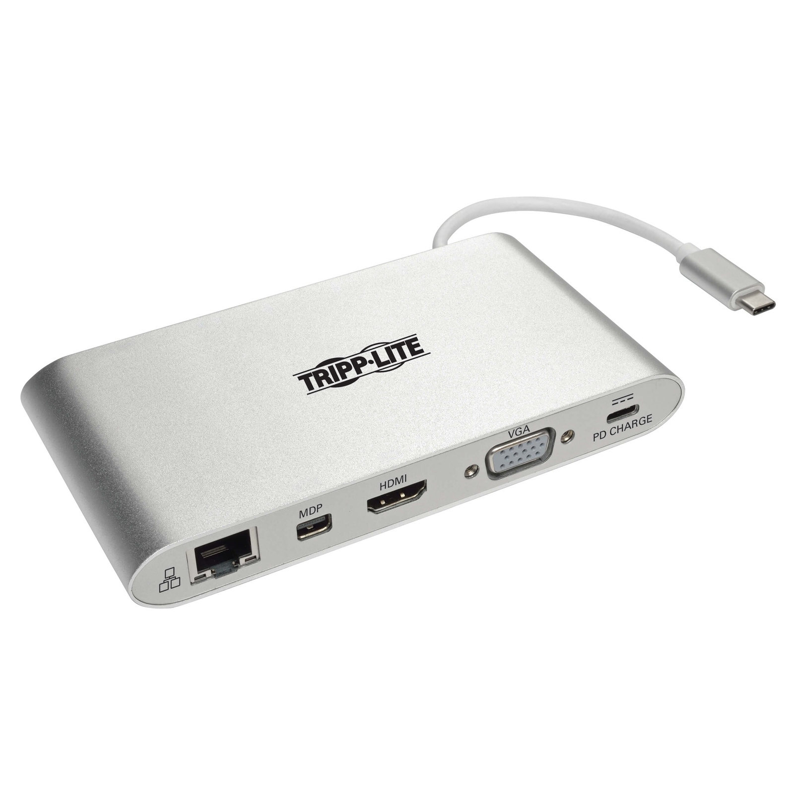 Tripp Lite U442-DOCK1 dokkoló állomás és port replikátor Vezetékes USB 3.2 Gen 1 (3.1 Gen 1) Type-C Ezüst (U442-DOCK1)