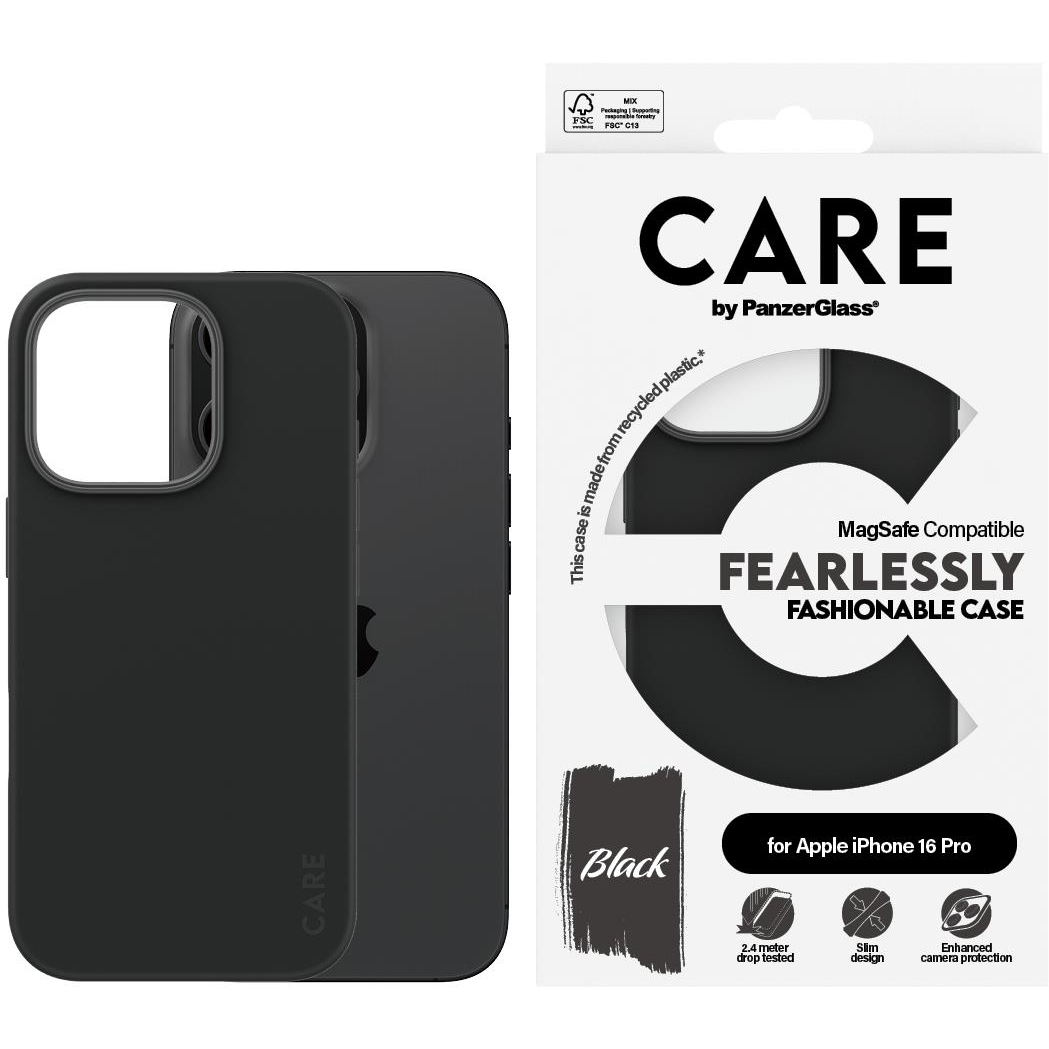 PanzerGlass CARE tok Apple iPhone 16 Pro MagSafe Fearlessly fekete (1378)