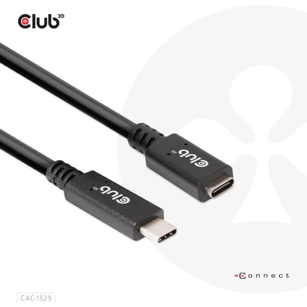 CLUB3D CAC-1529 USB kábel 2 M USB 3.2 Gen 1 (3.1 Gen 1) USB C Fekete