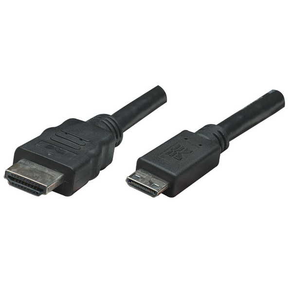 Manhattan 304955 HDMI-kabel 1,8 m HDMI Type A (Standard) HDMI Type C (Mini) Sort