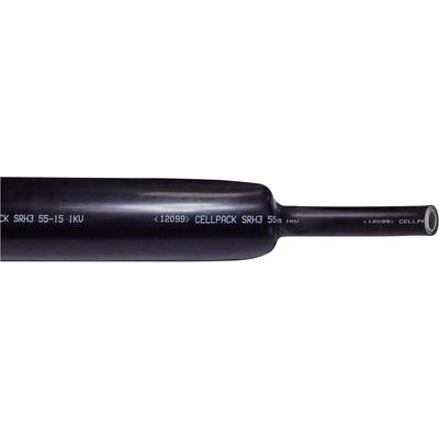 CellPack 127418 Zsugorcső ragasztóval Fekete 22 mm Zsugorodási arány:3:1 1 m (127418)