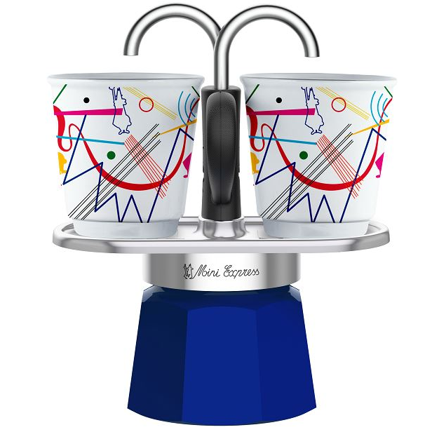 Bialetti mini Express Kandinsky 2 személyes kotyogós kávéfőző szett (1407) (bia1407)