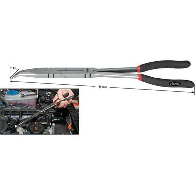 Vigor  (V2782) Műhely Lapos kerek csőrű fogó 45°-ban hajlított 335 mm