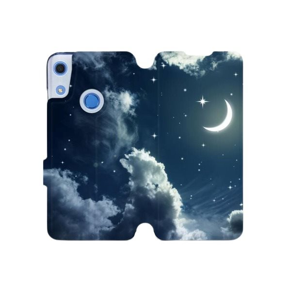 Flip mobile phone case Huawei Y6S - V145P Night sky with moon (5903516123780)