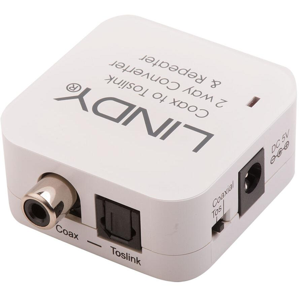 Lindy 70411 csatlakozó átlakító Toslink RCA Fehér