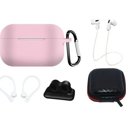 Szilikon Tokkészlet AirPods Pro 2-Hez / AirPods Pro 1 + Tok / Fülkampó / Nyakszíj / Óraszíj Tartó (9145576276990)