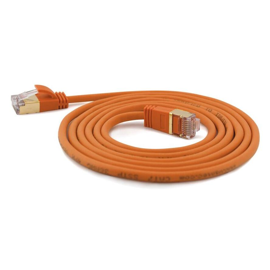 Wantec SSTP CAT7 Patch kábel 0.25m - Narancssárga (7143)