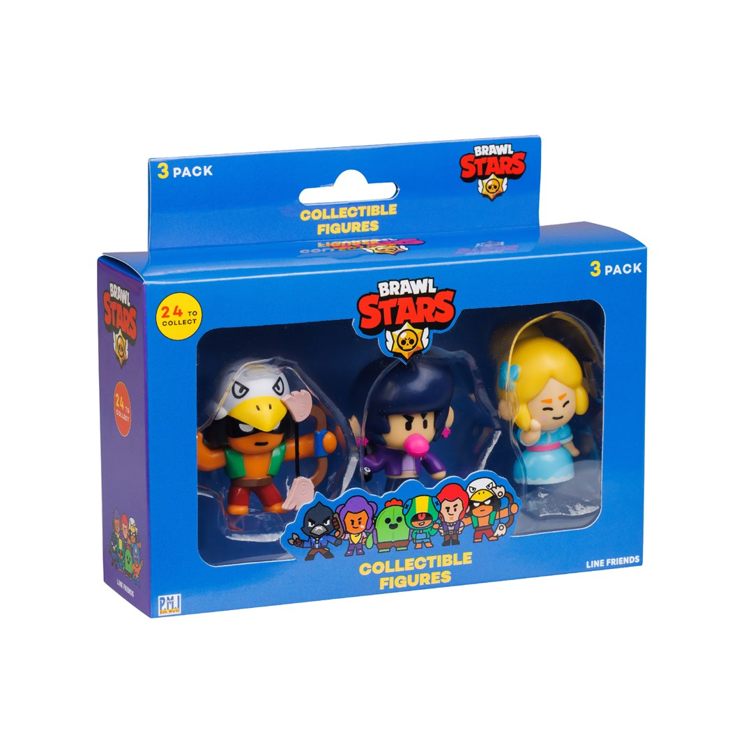 P.M.I. Brawl Stars S1 3 darabos gyűjthető 4.5cm Figura szett - A verzió (BRW2021A)