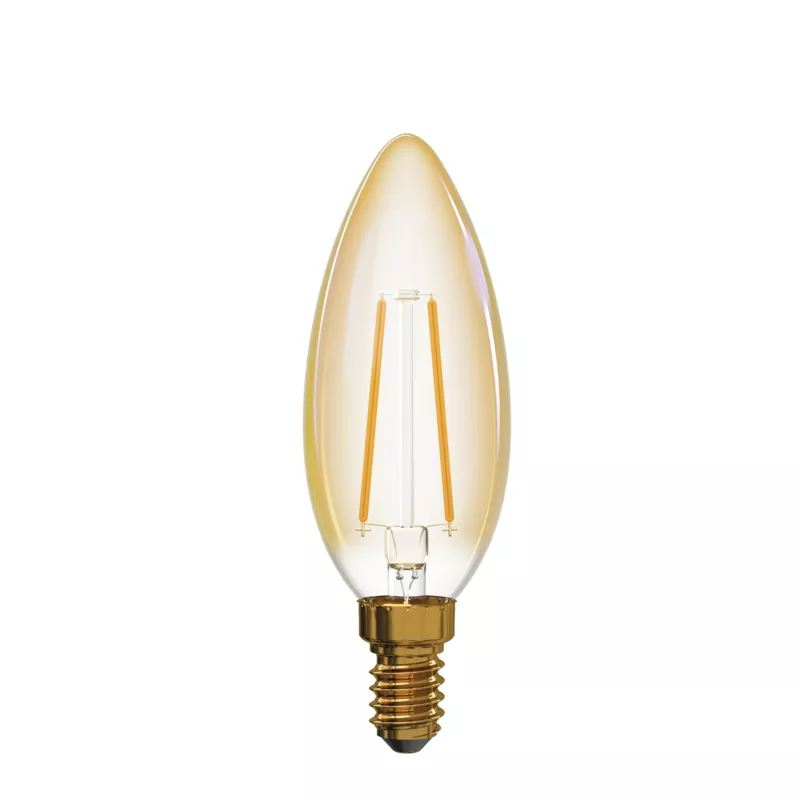 EMOS LED fényforrás gyertya vintage filament E14 2W melegfehér (Z74300) (Z74300)
