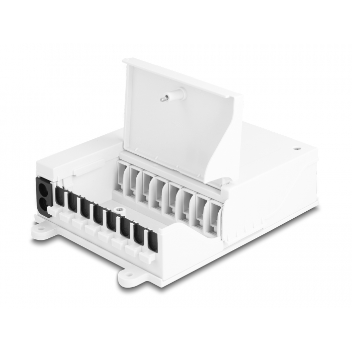 Delock Optikai rostszálas elosztó doboz FTTH beltéri falra szerelésre 8 portos fehér (87949) (87949)