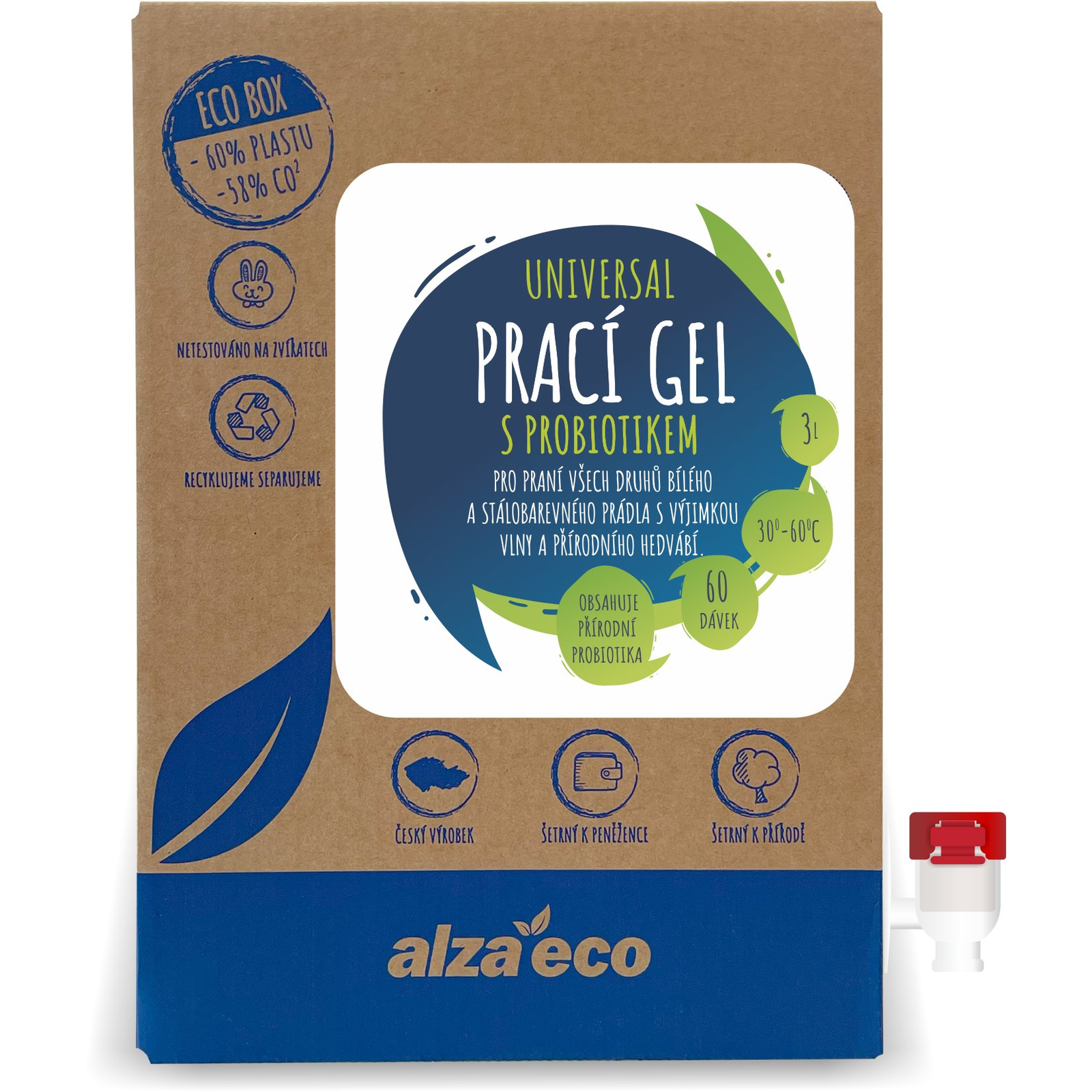 AlzaEco Universal probiotikummal 3 l (60 mosás) (8595011921229)