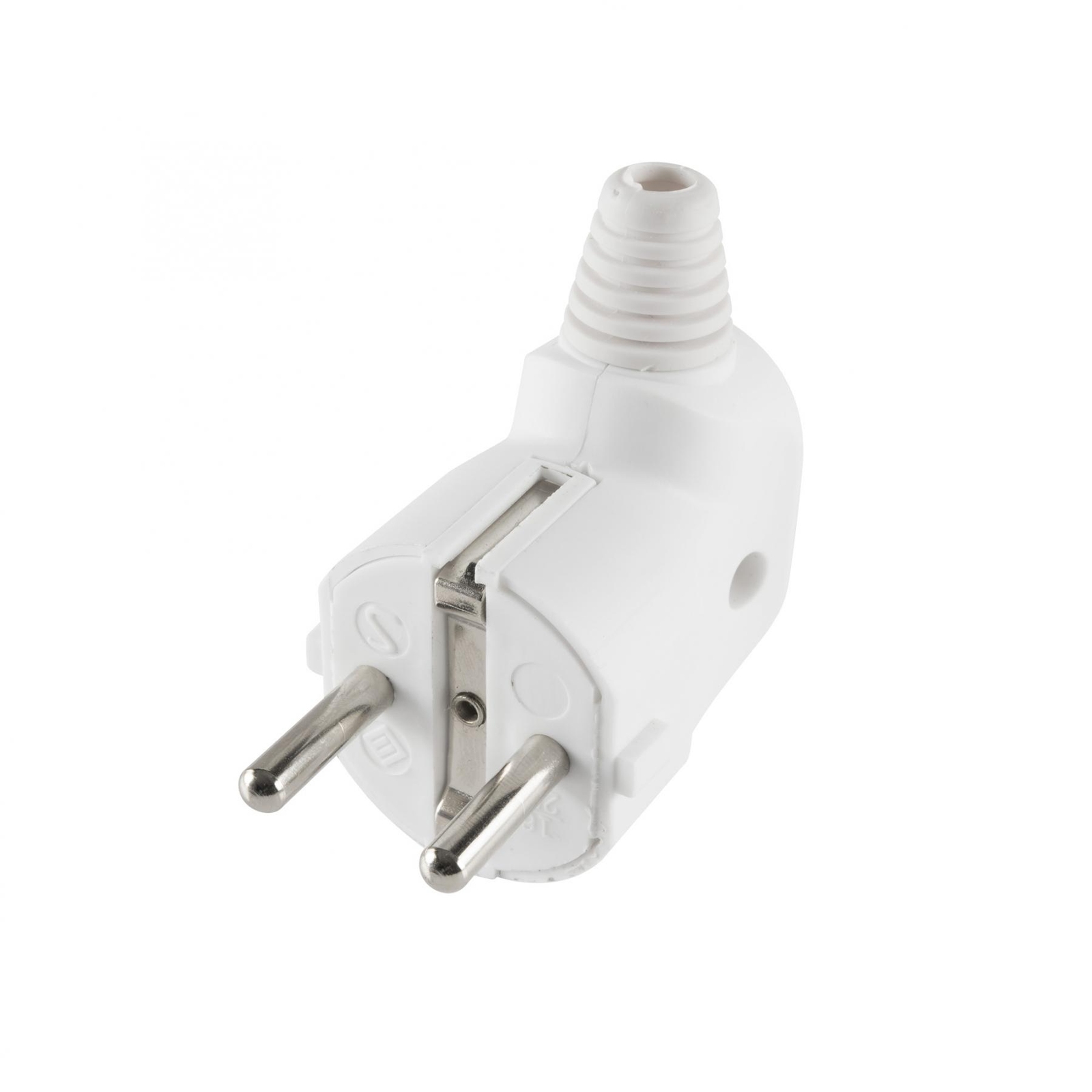 Somogyi NPD 1/WH Földelt dugvilla oldalsó kábelvezetéssel - Fehér (NPD 1/WH)