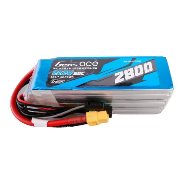 Gens Ace G-Tech 2800mAh 22.2V 60C 6S1P Lipo akkumulátor XT60 csatlakozóval (GEA286S60X6GT)