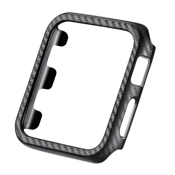 Силиконова рамка Gigapack, карбонов модел, черен, съвместим: Apple Watch Series SE 2 40mm / Watch Series SE 40mm / Watch Series 6 40mm
