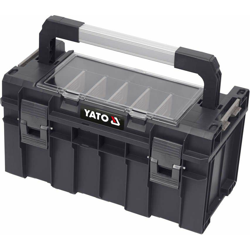 YATO Műanyag szerszámosláda rendszerezővel, 450×260×240 mm (YT-09183)