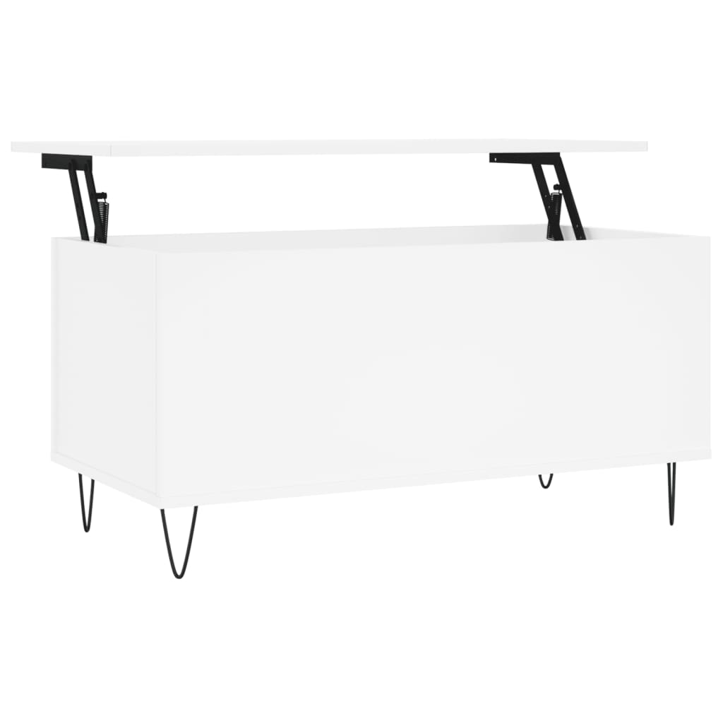 fehér szerelt fa dohányzóasztal 90x44,5x45 cm (830972)