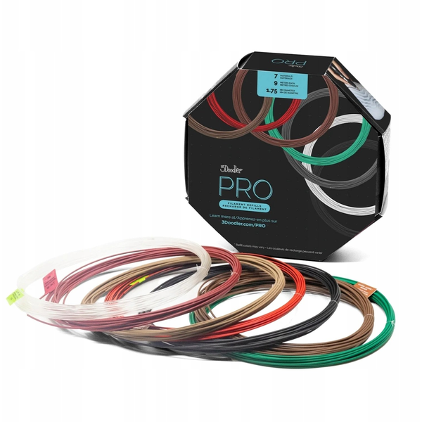 3Doodler PRO-FILLS materiale di stampa 3D Rame, Acido polilattico (PLA), acido polilattico-fibra di carbonio (PLA-CF), Fibra di legno Rame, Verde, Grigio, Bianco, Legno, Rosso, Bronzo