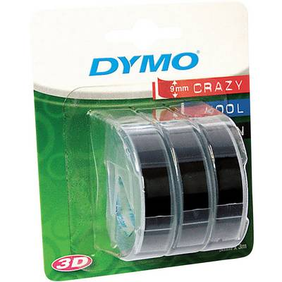 Feliratozó szalag 3 részes készlet DYMO S0847730 Szalagszín: Fekete Szövegszín: Fehér 9 mm 3 m (S0847730)